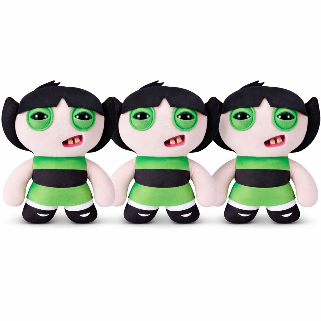 Pack of 3 Zuru Fuggler Powerpuff Girls Buttercup Funny Ugly Monster Plush Toy 9 Inch